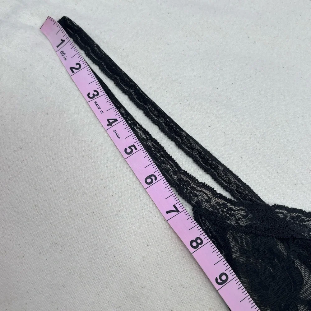Vintage Vanity Fair Black Lace Nylon Slip Nightgown‎ Dress Lingerie Negligee 32